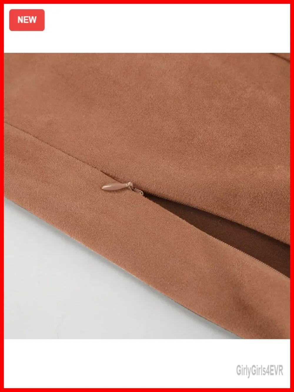 Faux Suede Maxi Skirt High Waist A Line Elegant Wear to Work